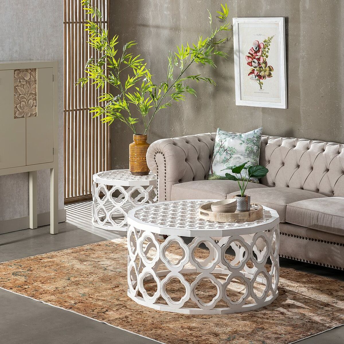 Sofabord 89 x 89 x 47 cm 2 enheder DMF